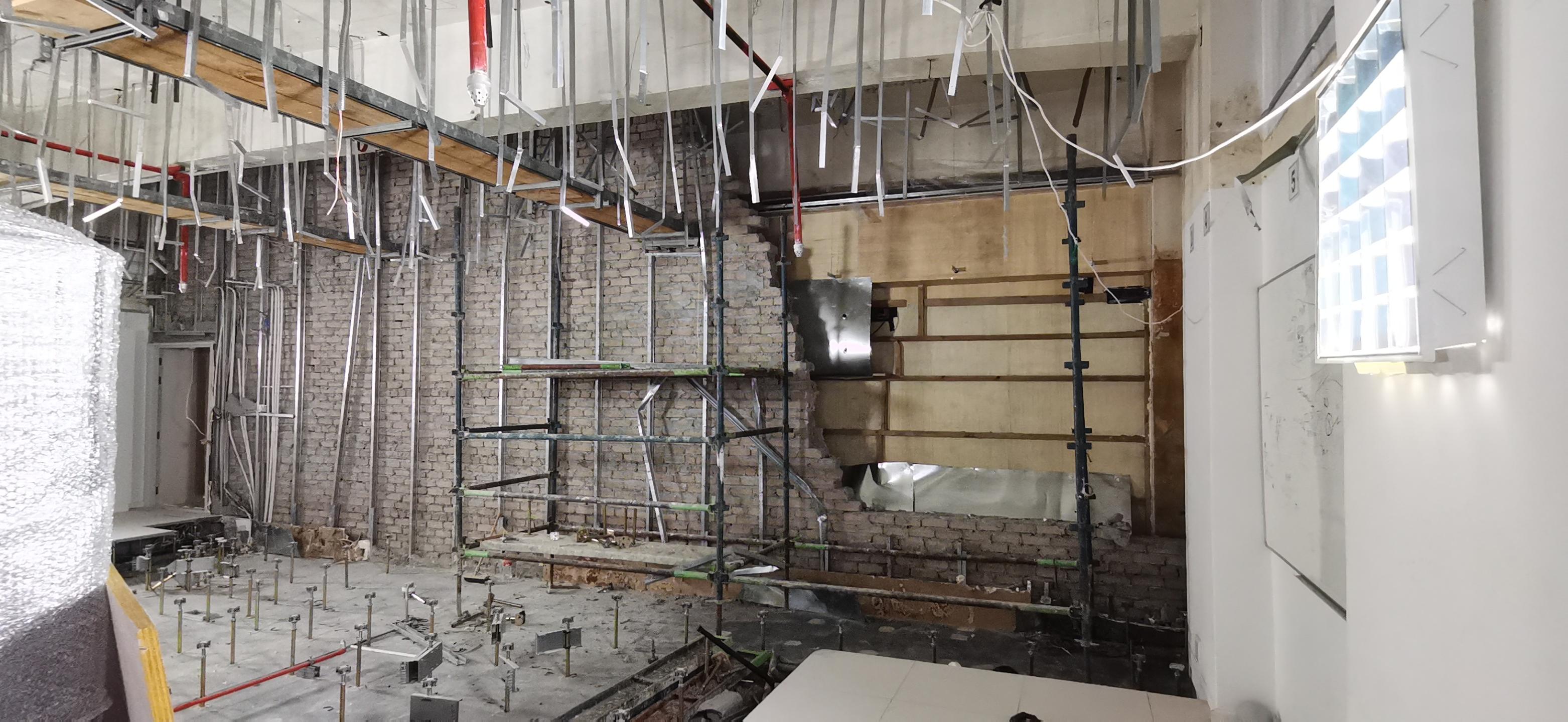 The old data centre space stripped down
