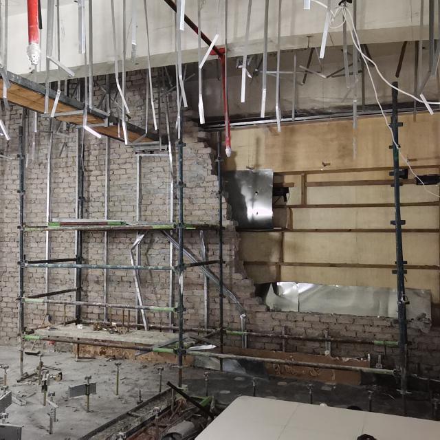 The old data centre space stripped down