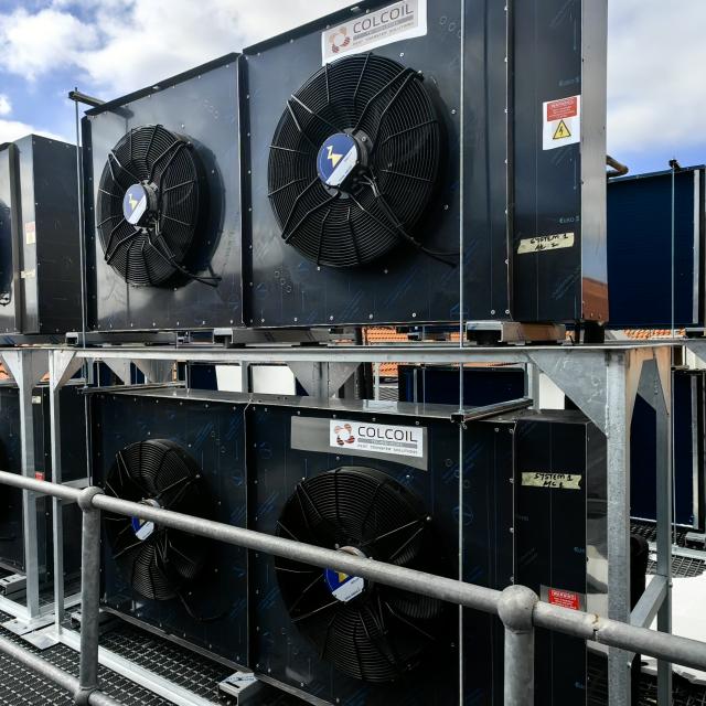 Installation of new condensers which link to the data centre cooling systems